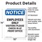 Signmission Employees Only Visitors Please OSHA Notice Sign, Aluminum, 10in W x 14in L, 2PK OS-2PACK-NS-A-1014-V-12009 - alternate 3